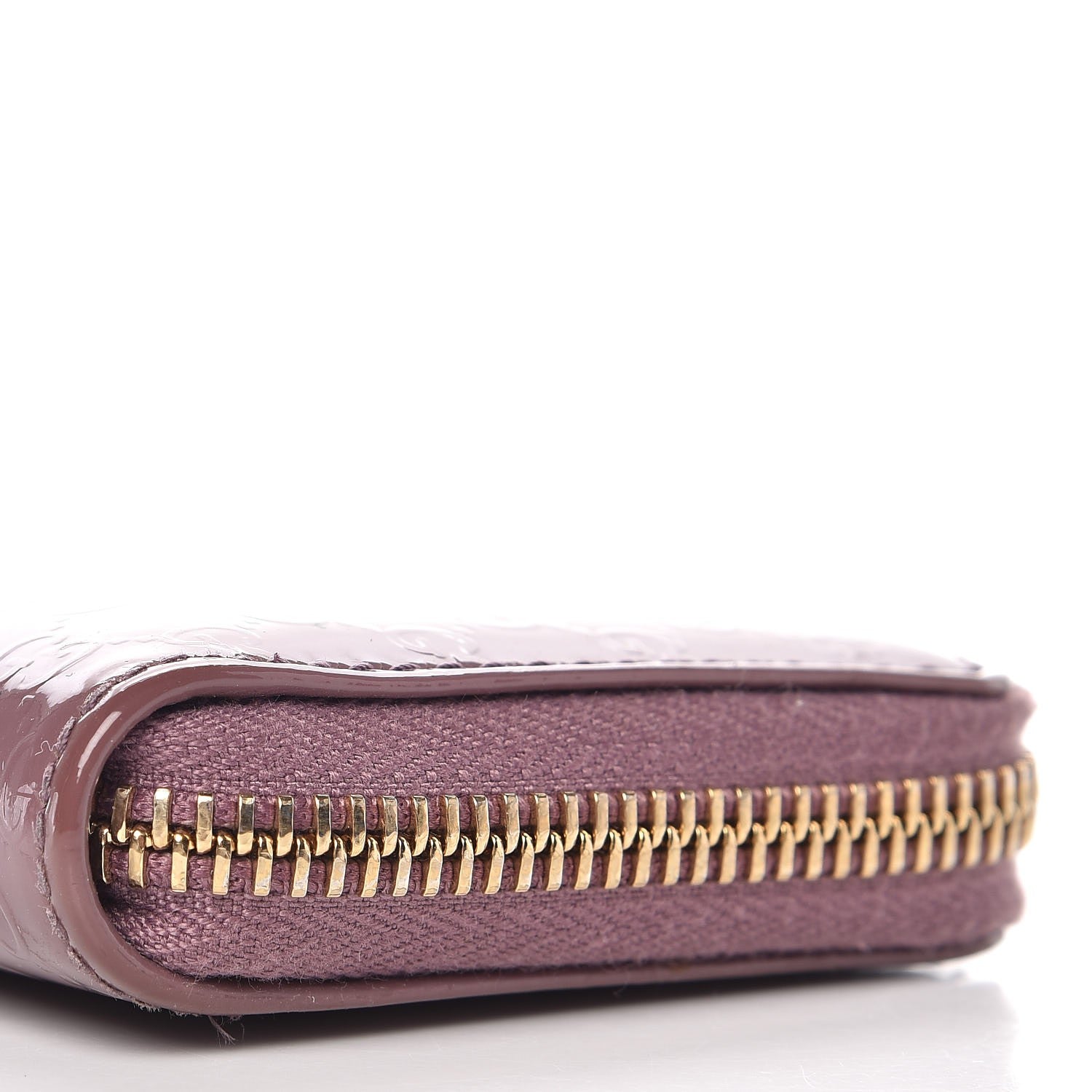 Gucci Patent Microguccissima Zip Around Card Case Mauve 8 of 10