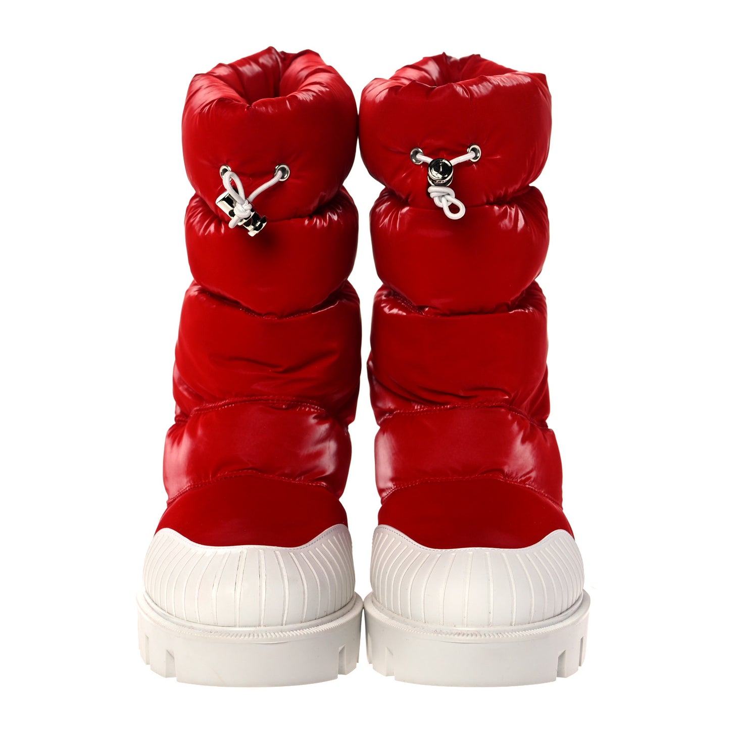 Fabric Oriona Lug 100 Boots 37 Loubi Red Silver