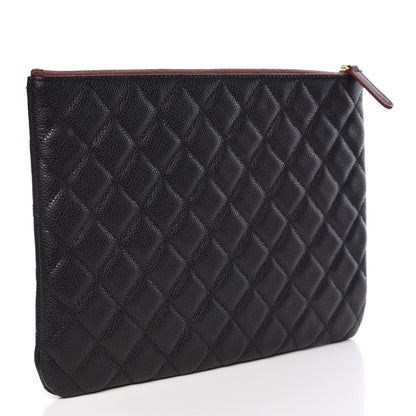 Chanel Caviar Quilted Medium Cosmetic Case Black 3 of 11