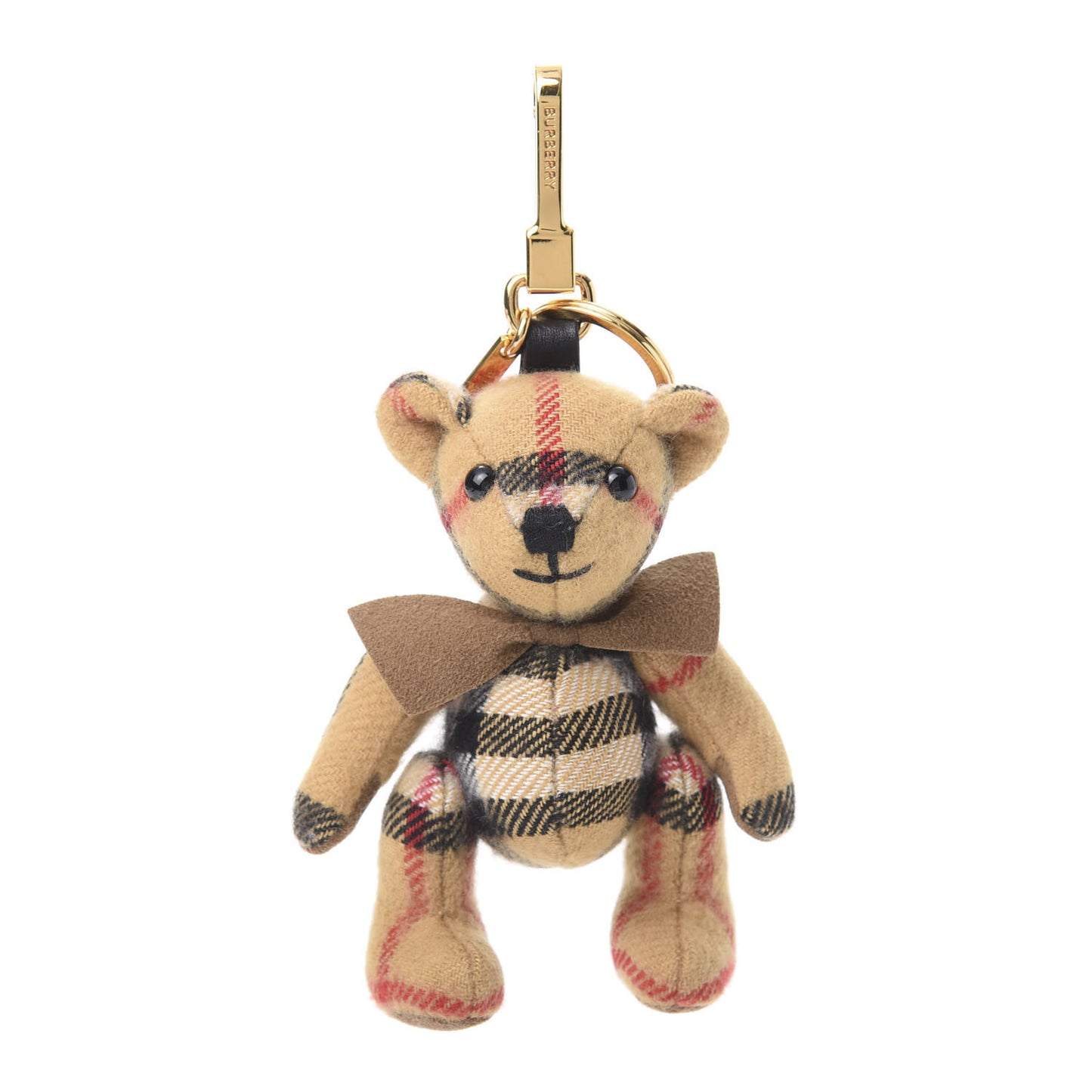 Cashmere Vintage Check Thomas Bear Bag Charm Antique Yellow