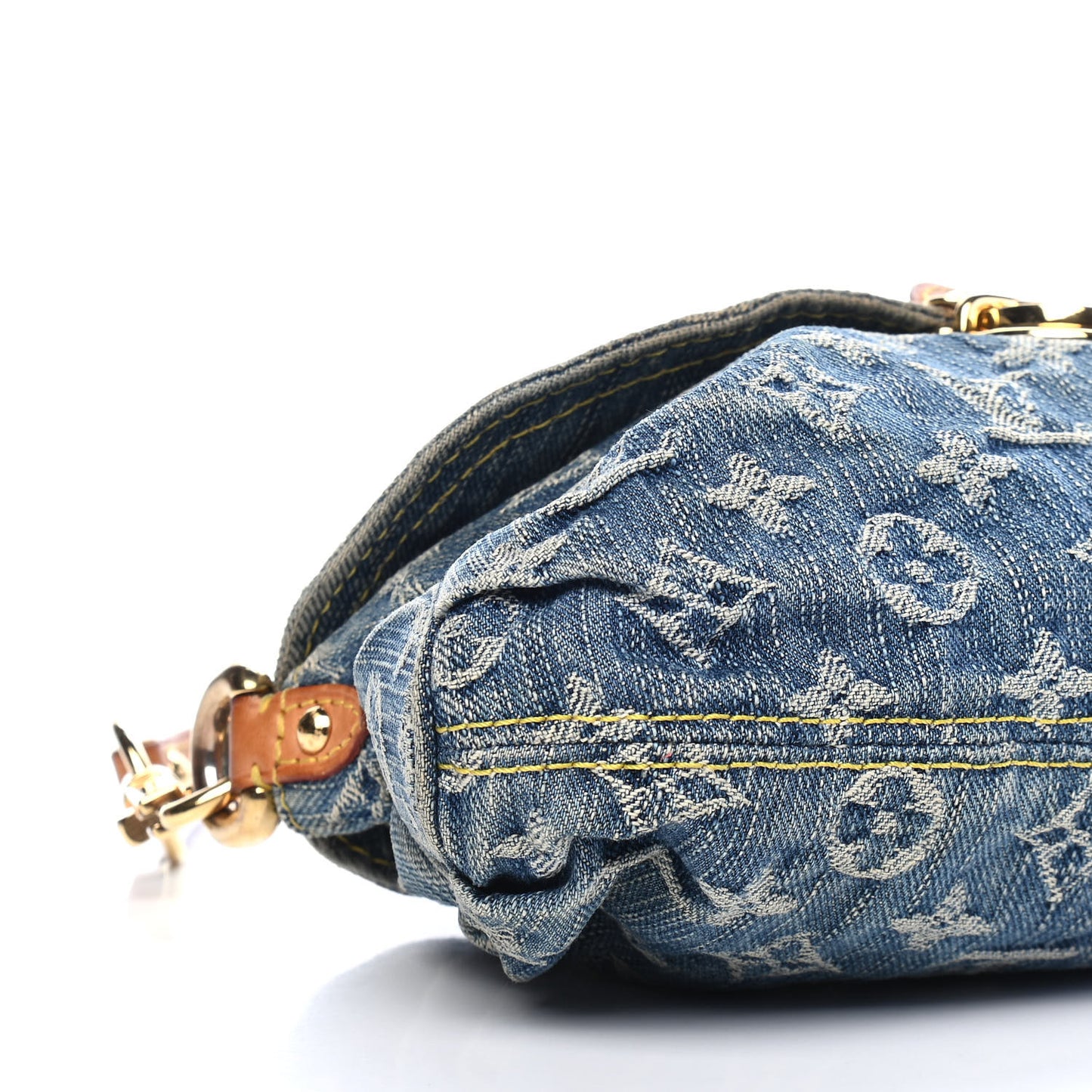 Monogram Denim Mini Pleaty Blue