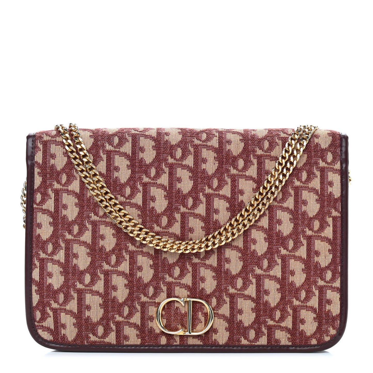Monogram Chain Flap Burgundy