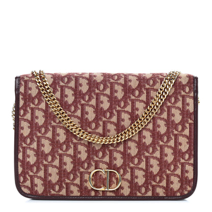 Christian Dior Monogram Chain Flap Burgundy 1 of 8