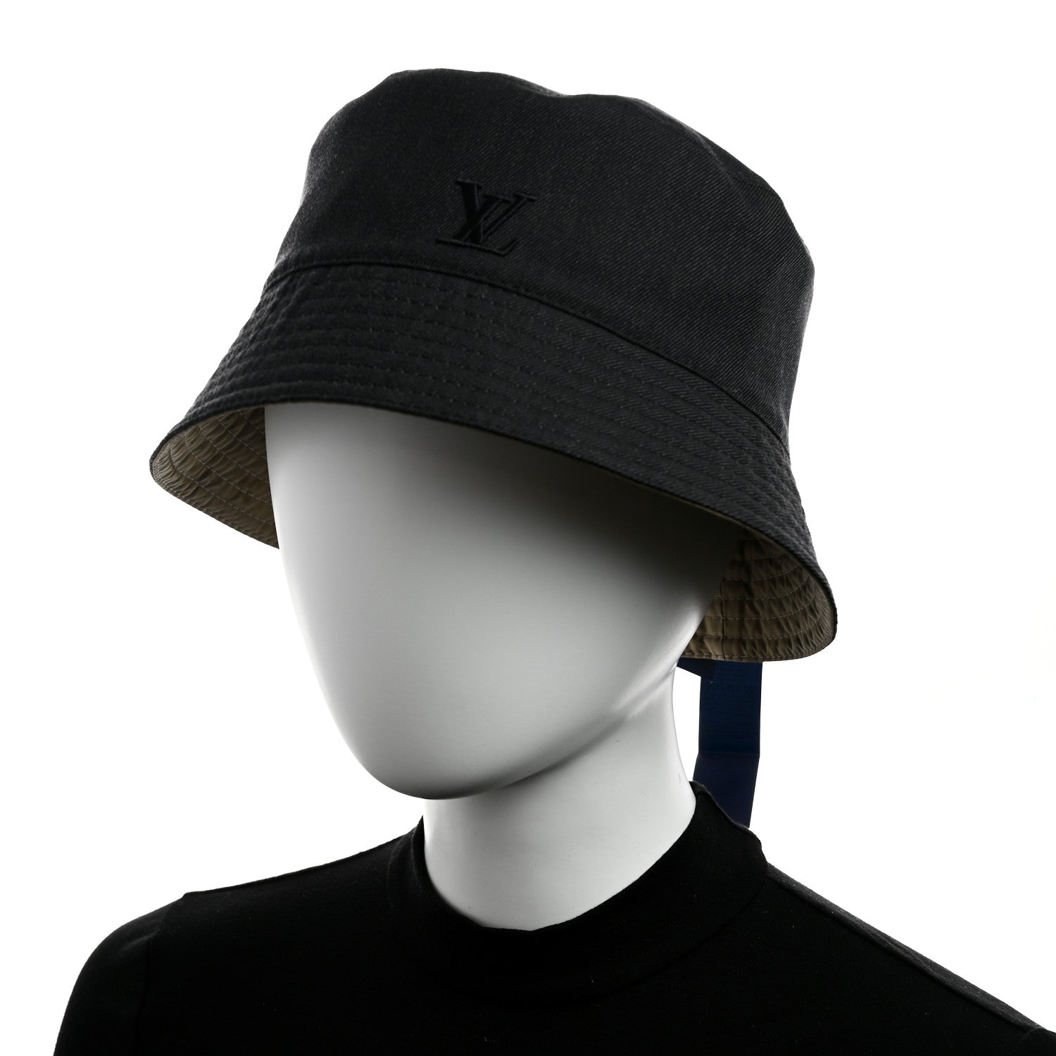 Louis Vuitton Nylon Wool Monogram Reversible Rain Bucket Hat L Beige 2 of 14