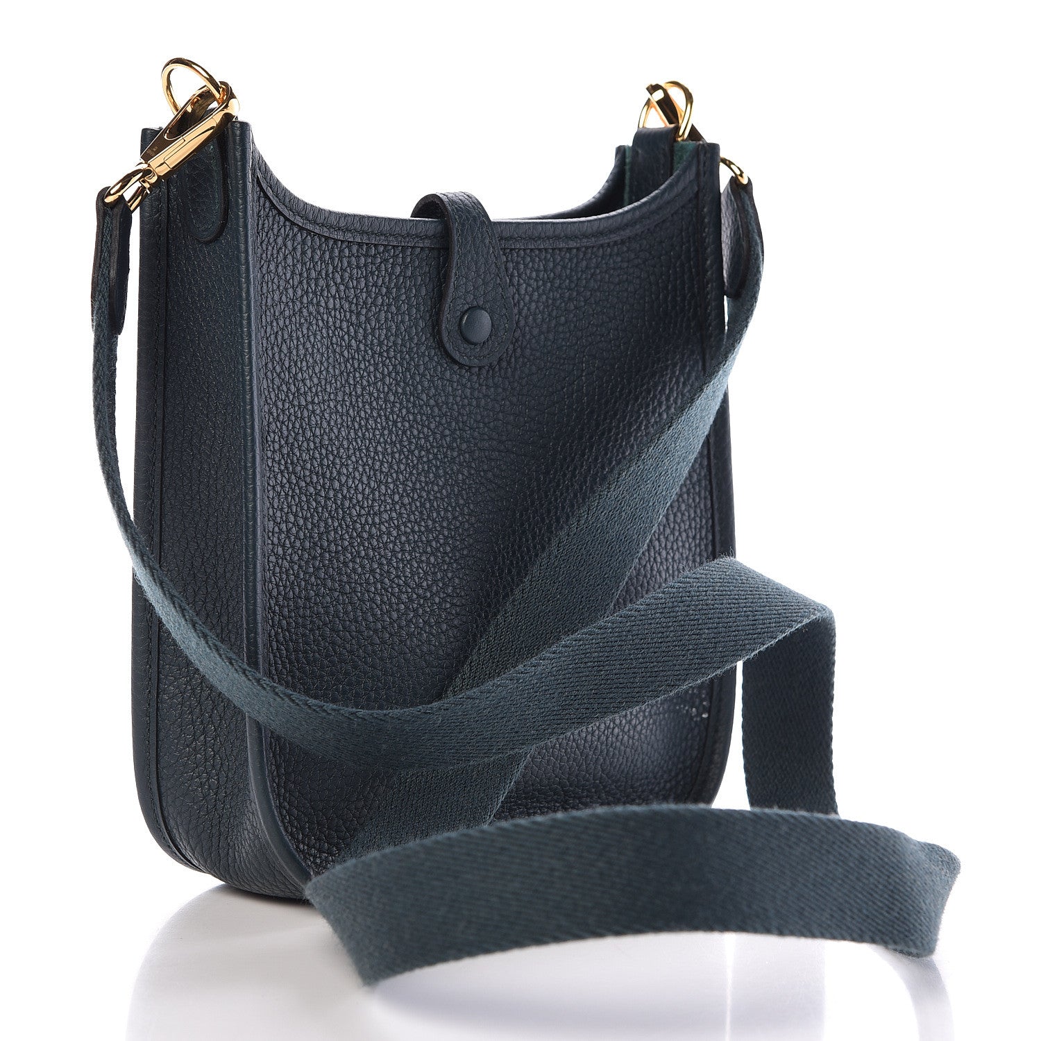 Hermes Taurillon Clemence Evelyne TPM Vert Cypress 3 of 13