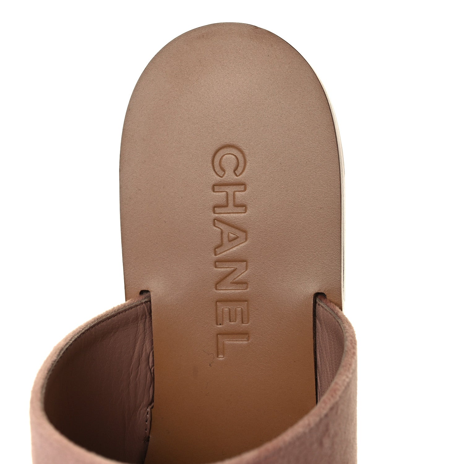 Chanel Velvet Chain Mule Sandals 39 Beige 14 of 20