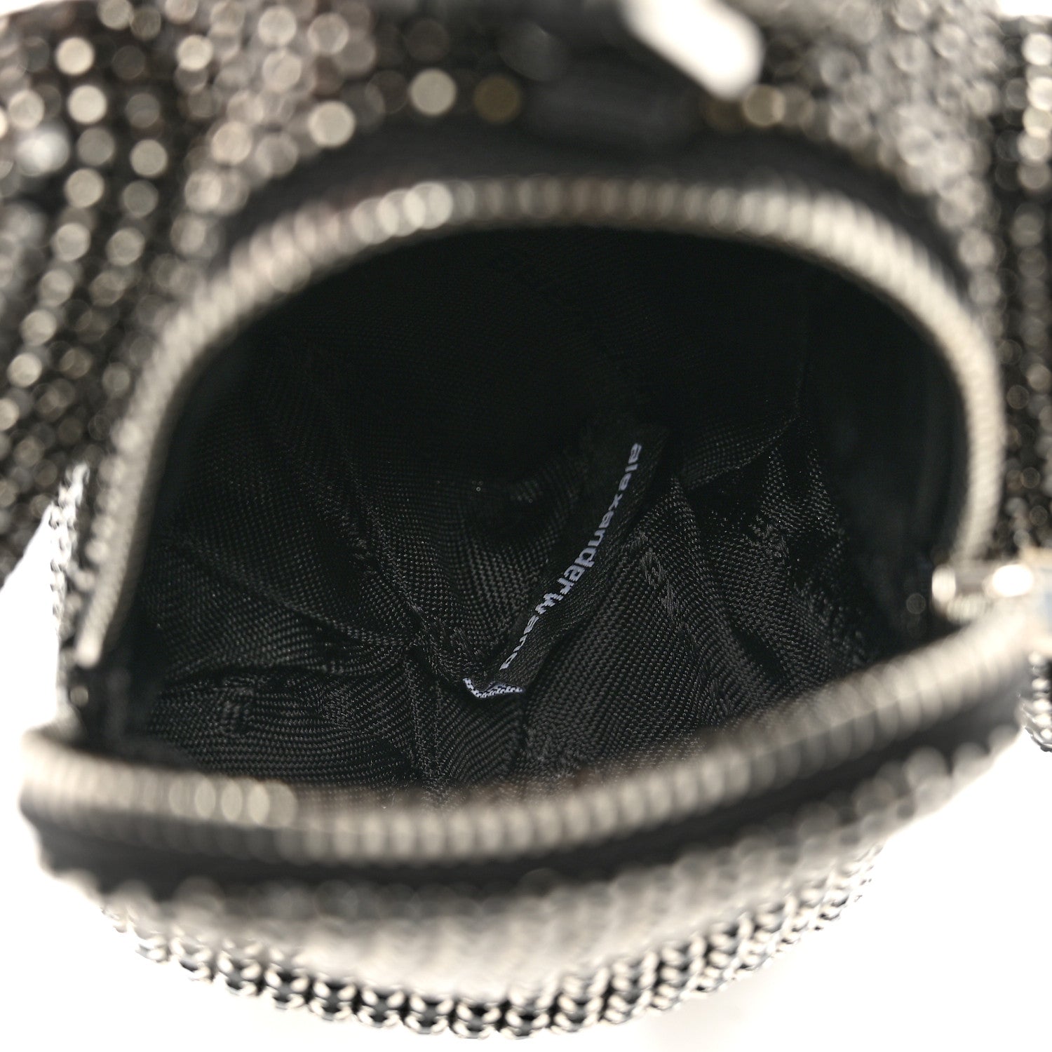 Alexander Wang Crystal Mesh Beiress Wristlet Black 6 of 10