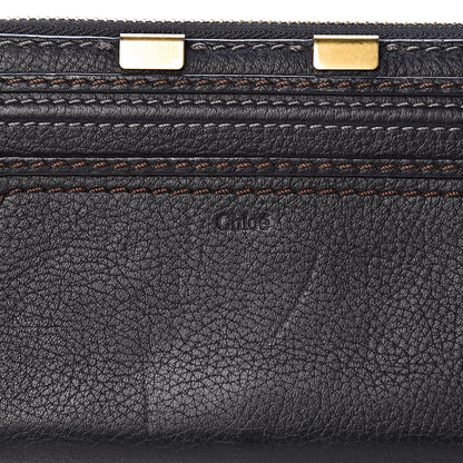 Chloe Grained Calfskin Marcie Long Zip Around Wallet Black 8 of 8