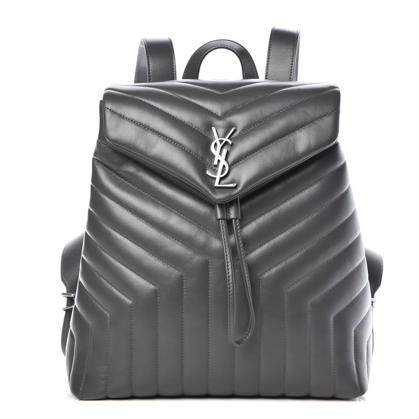 Calfskin Y Quilted Monogram Medium Loulou Backpack Asphalt
