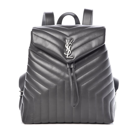 Saint Laurent Calfskin Y Quilted Monogram Medium Loulou Backpack Asphalt 1 of 10