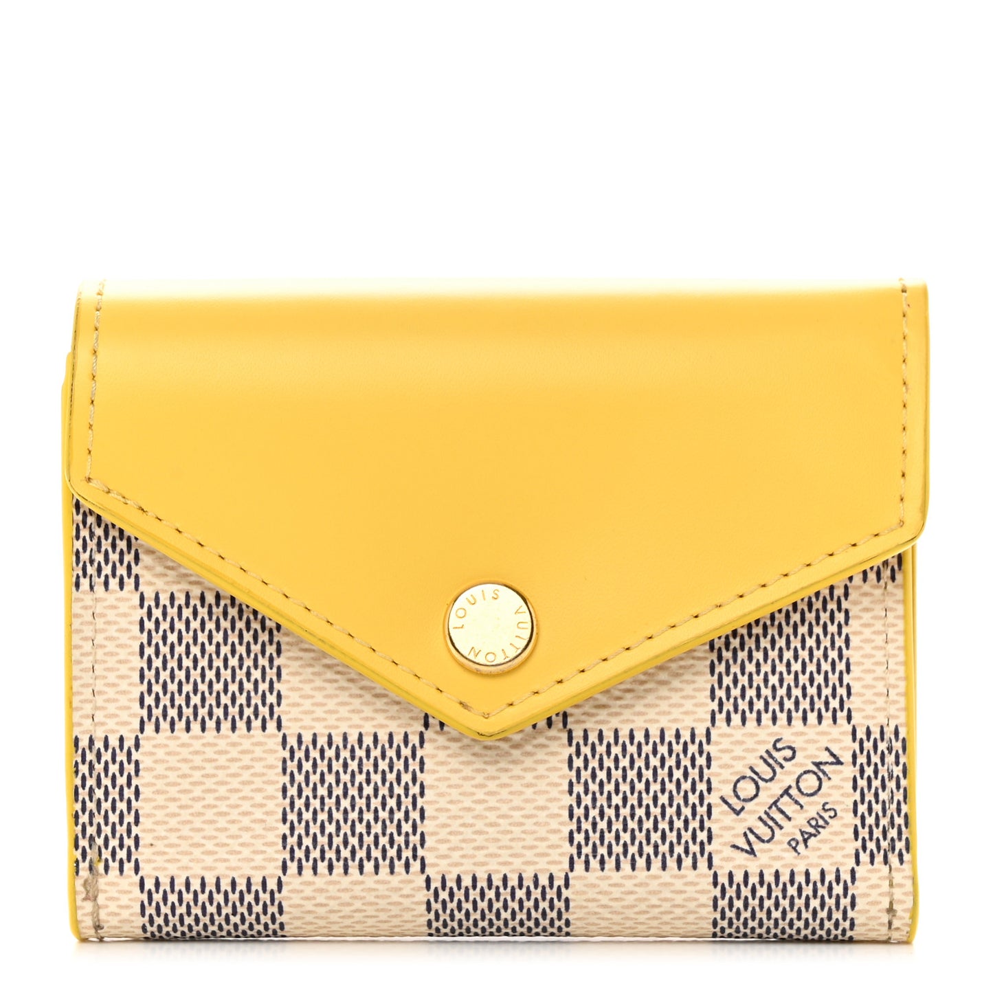Damier Azur Zoe Wallet Jaune Pale