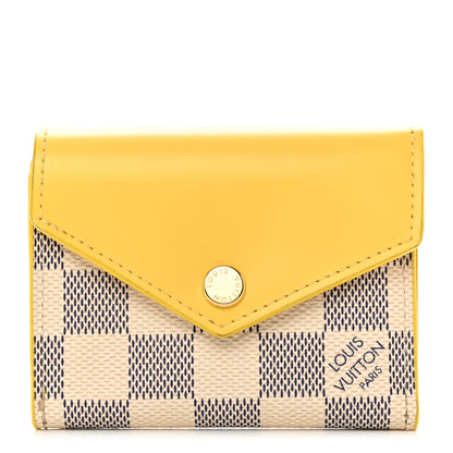 Louis Vuitton Damier Azur Zoe Wallet Jaune Pale 1 of 9