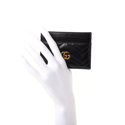 Gucci Calfskin Matelasse GG Marmont Card Holder Black 2 of 5