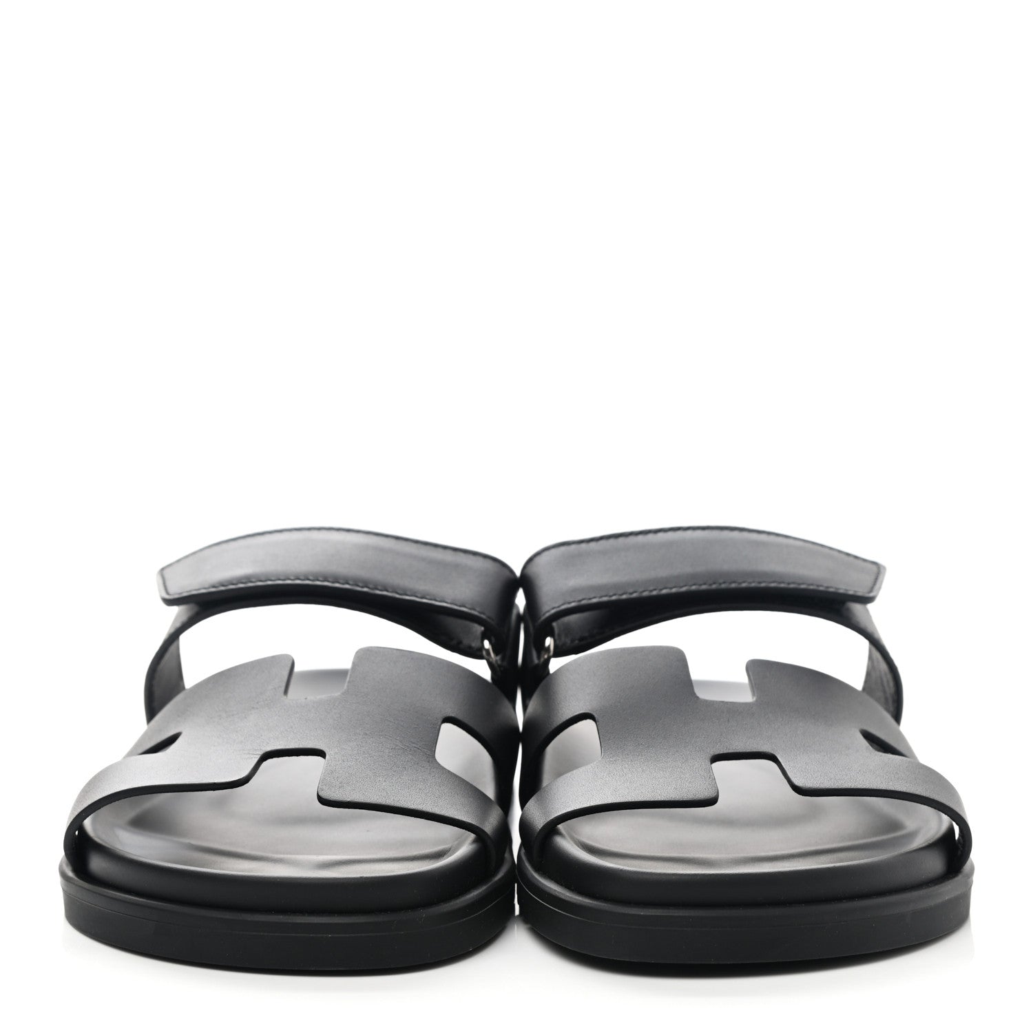 Hermes Calfskin Womens Chypre Sandals 38 Black 3 of 20