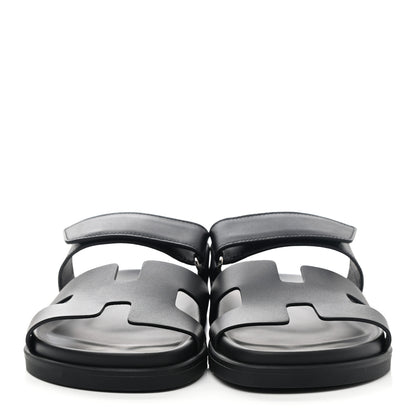 Hermes Calfskin Womens Chypre Sandals 38 Black 3 of 20