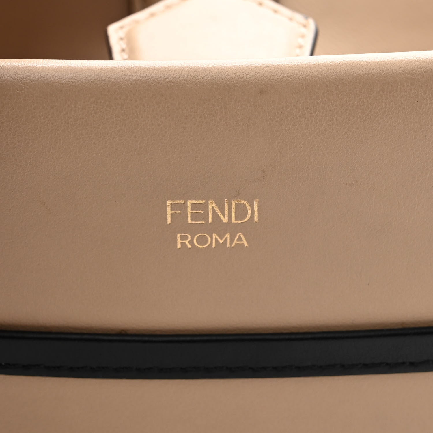 Fendi Vitello F is Fendi Bi-Color Small Runaway Satchel Sand Black 8 of 10
