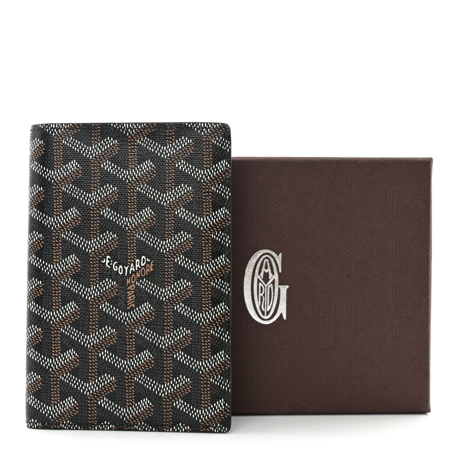 Goyard Goyardine Grenelle Passport Wallet Black Gold 7 of 7
