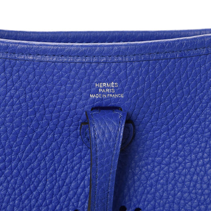 Hermes Taurillon Clemence Evelyne TPM Bleu Electrique 6 of 9
