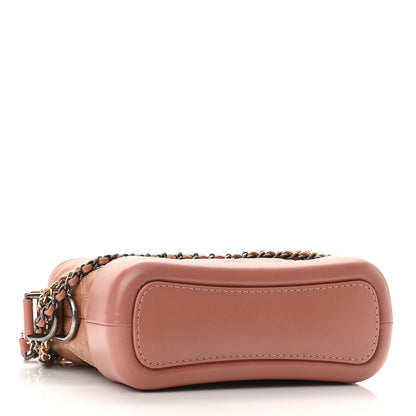 Chanel Aged Calfskin Quilted Small Gabrielle Hobo Pink 4 of 10