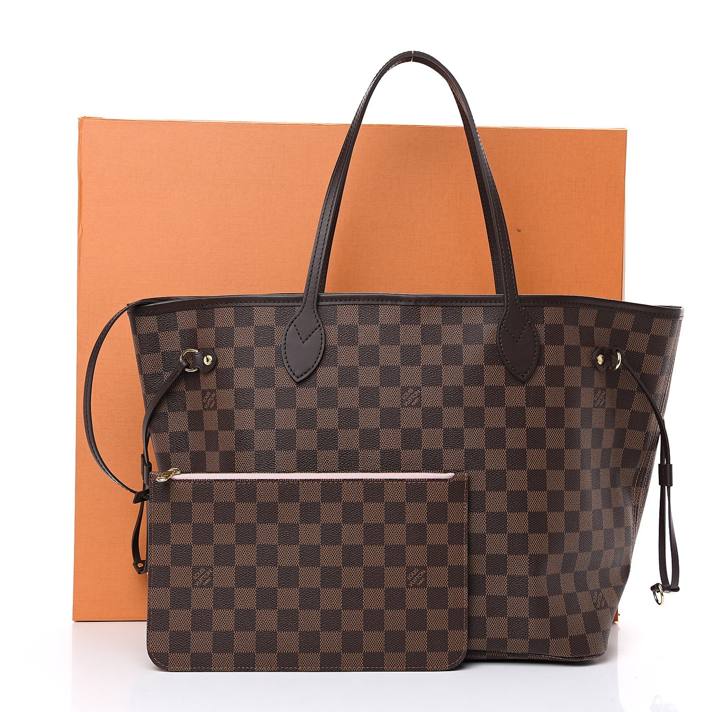 Damier Ebene Neo Neverfull MM Rose Ballerine