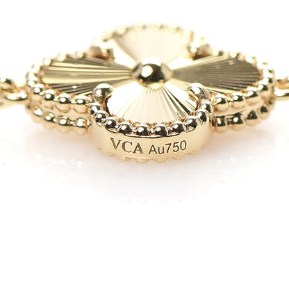 Van Cleef & Arpels 18K Yellow Gold 5 Motifs Guilloche Vintage Alhambra Bracelet 6 of 8