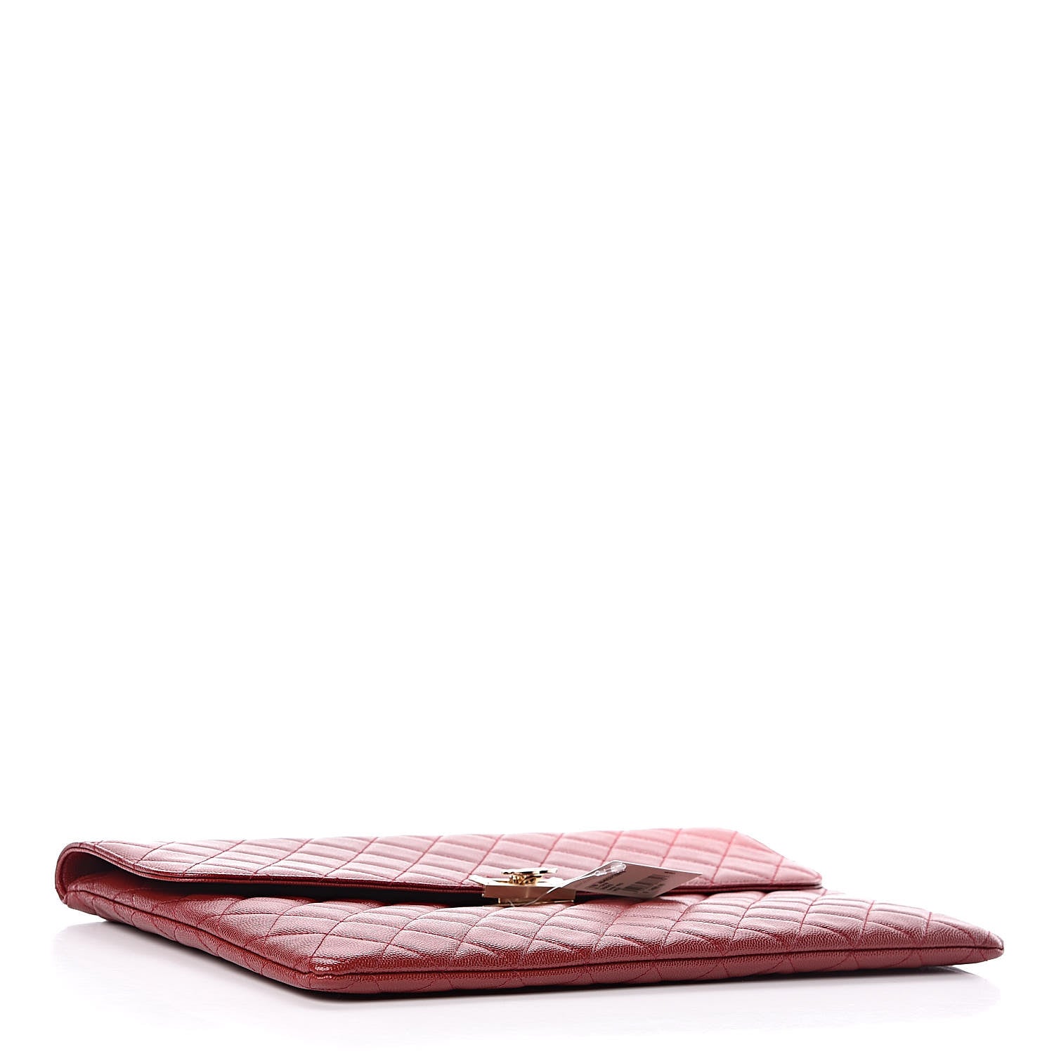 Chanel Caviar Quilted Large Golden Class Pouch Dark Red 4 of 8
