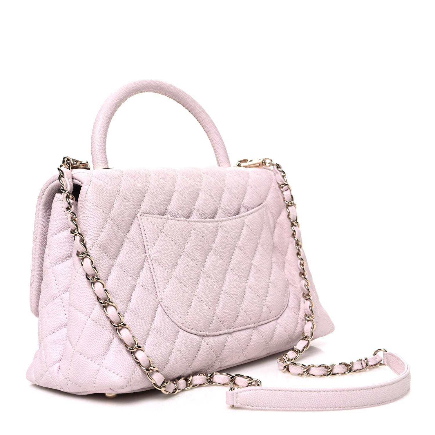 Chanel Caviar Quilted Small Coco Handle Flap Lilas Lilac 3 of 10