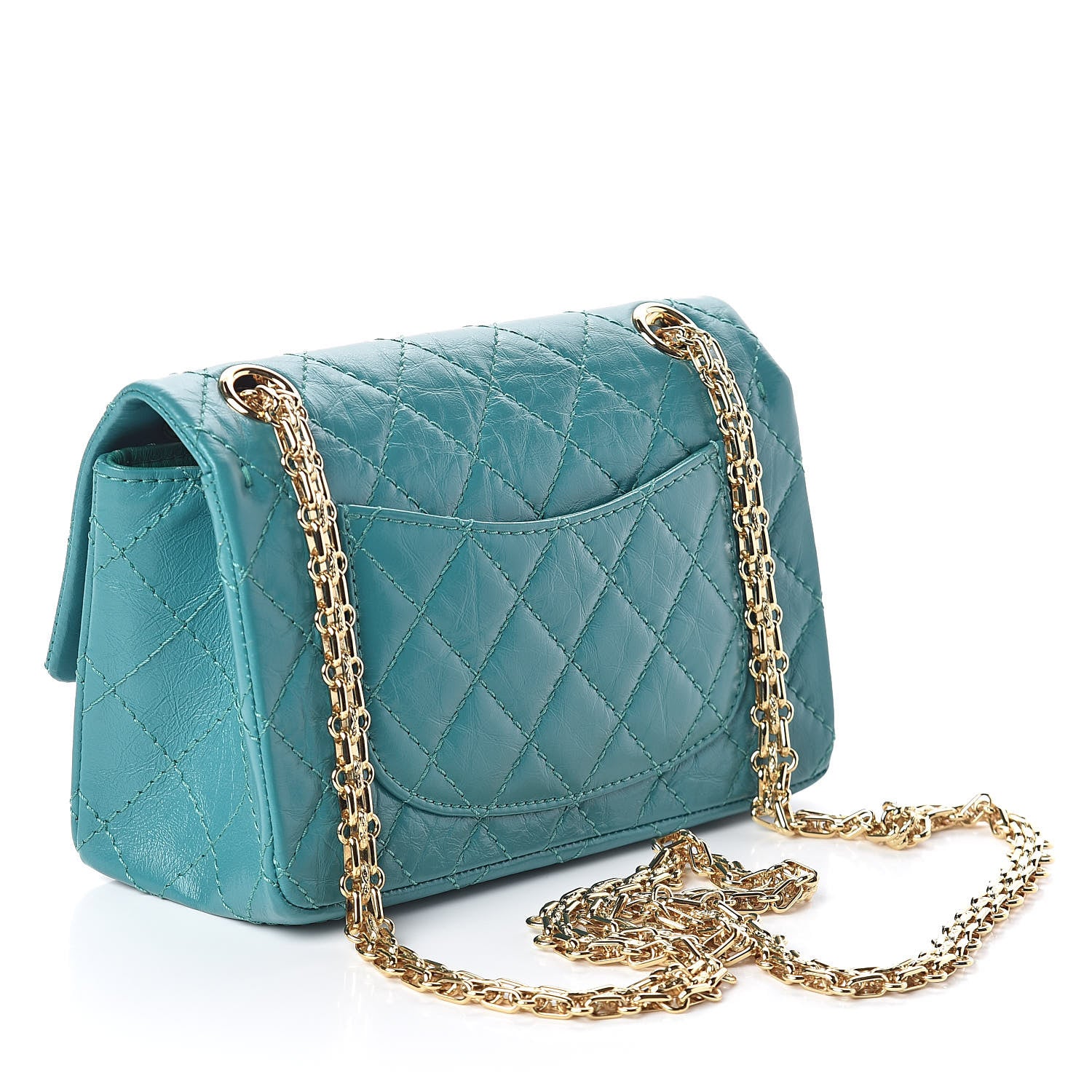 Chanel Aged Calfskin Quilted 2.55 Reissue Mini Flap Green 3 of 9