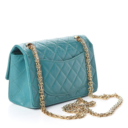 Chanel Aged Calfskin Quilted 2.55 Reissue Mini Flap Green 3 of 9