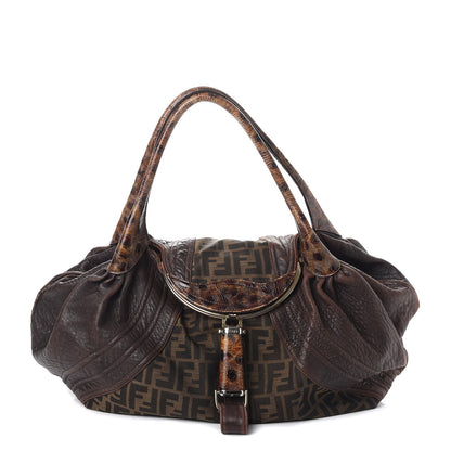 Fendi Zucca Nappa Nuvolata Vitello Tortuga Spy Tobacco Moro 1 of 12