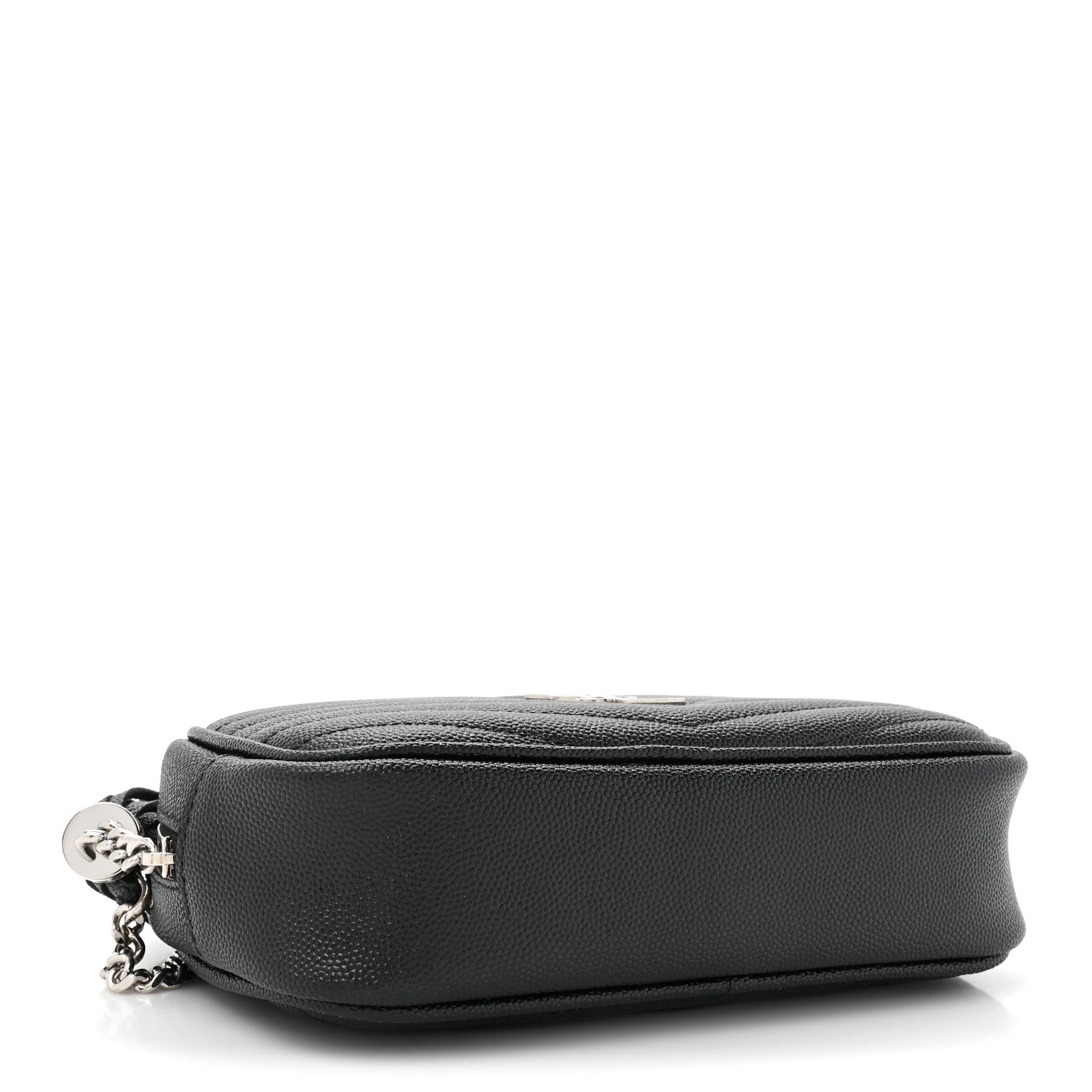 Saint Laurent Grain De Poudre Matelasse Monogram Mini Lou Camera Bag Black 4 of 11