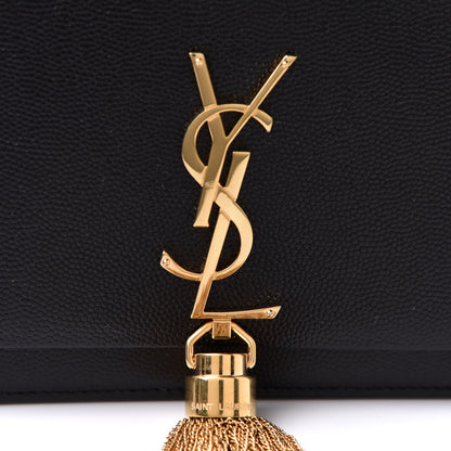 Saint Laurent Grain De Poudre Classic Monogram Kate Tassel Chain Wallet Black 7 of 10