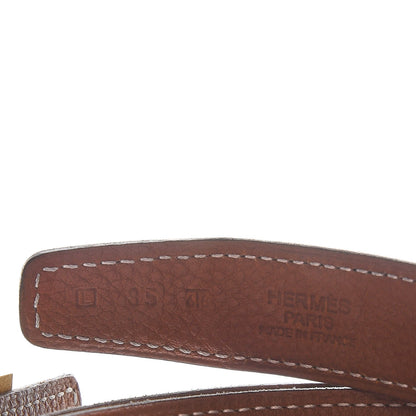 Hermes Box Togo 24mm Constance H Belt 85 Black Gold 4 of 7