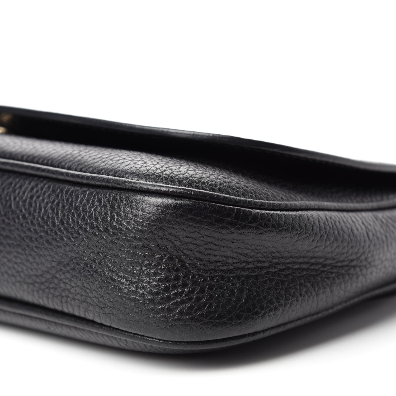 Gucci Pebbled Calfskin Medium Soho Flap Crossbody Black 7 of 10