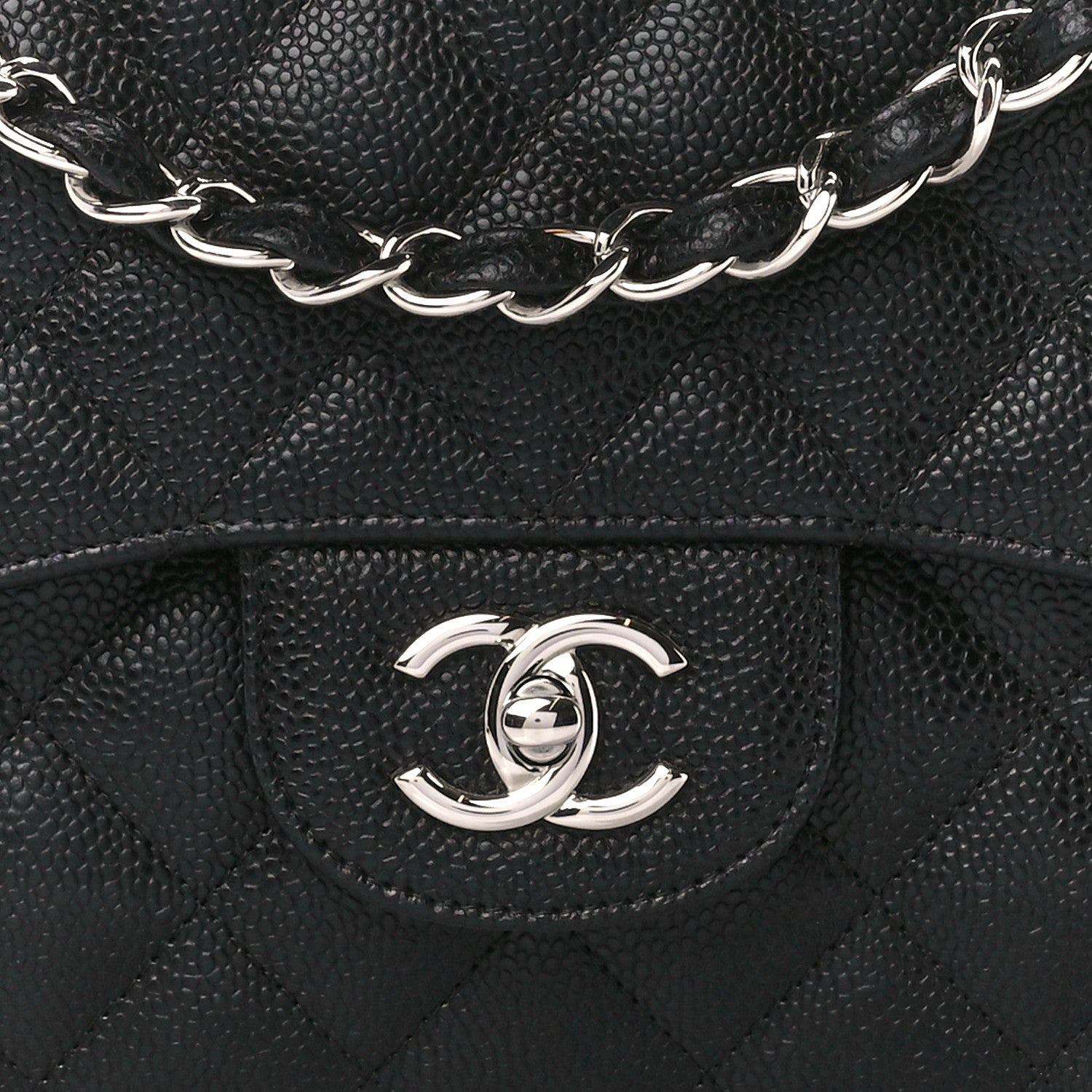 Chanel Caviar Quilted Jumbo Double Flap Black 9 of 11