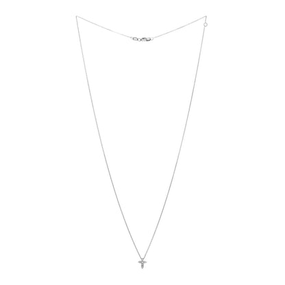 Roberto Coin 18K White Gold Diamond Tiny Treasures Baby Cross Pendant Necklace 3 of 4
