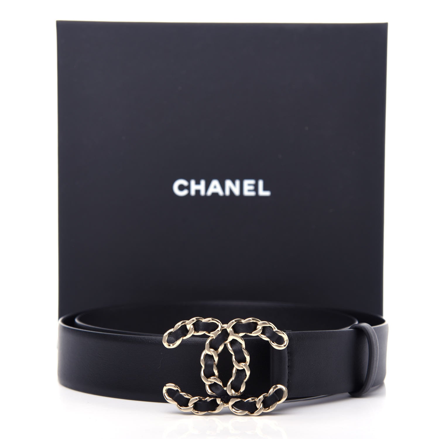 Chanel Lambskin CC Chain Belt 85 34 Black 7 of 7