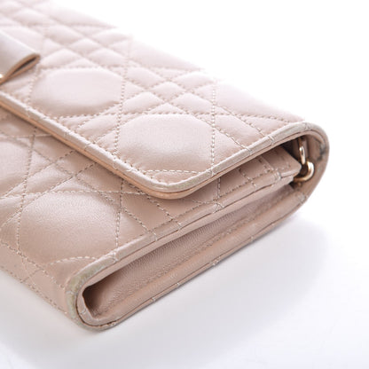 Christian Dior Lambskin Cannage Miss Dior Promenade Chain Wallet Beige 12 of 17