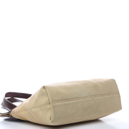 Chanel Straw Raffia Summer Tote Beige Brown 4 of 19