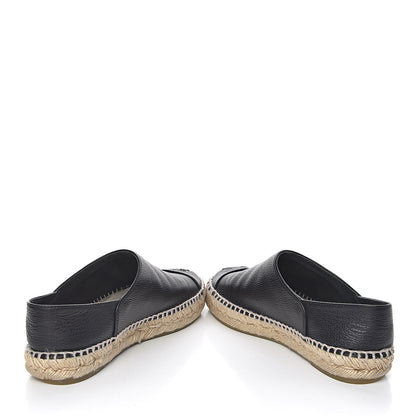Chanel Grained Calfskin CC Espadrilles 38 Black 8 of 10