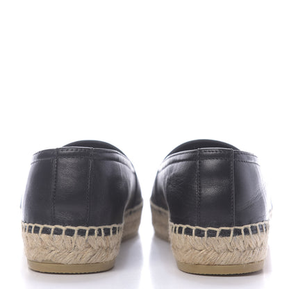 Saint Laurent Lambskin Monogram Espadrilles 36.5 Black 7 of 11