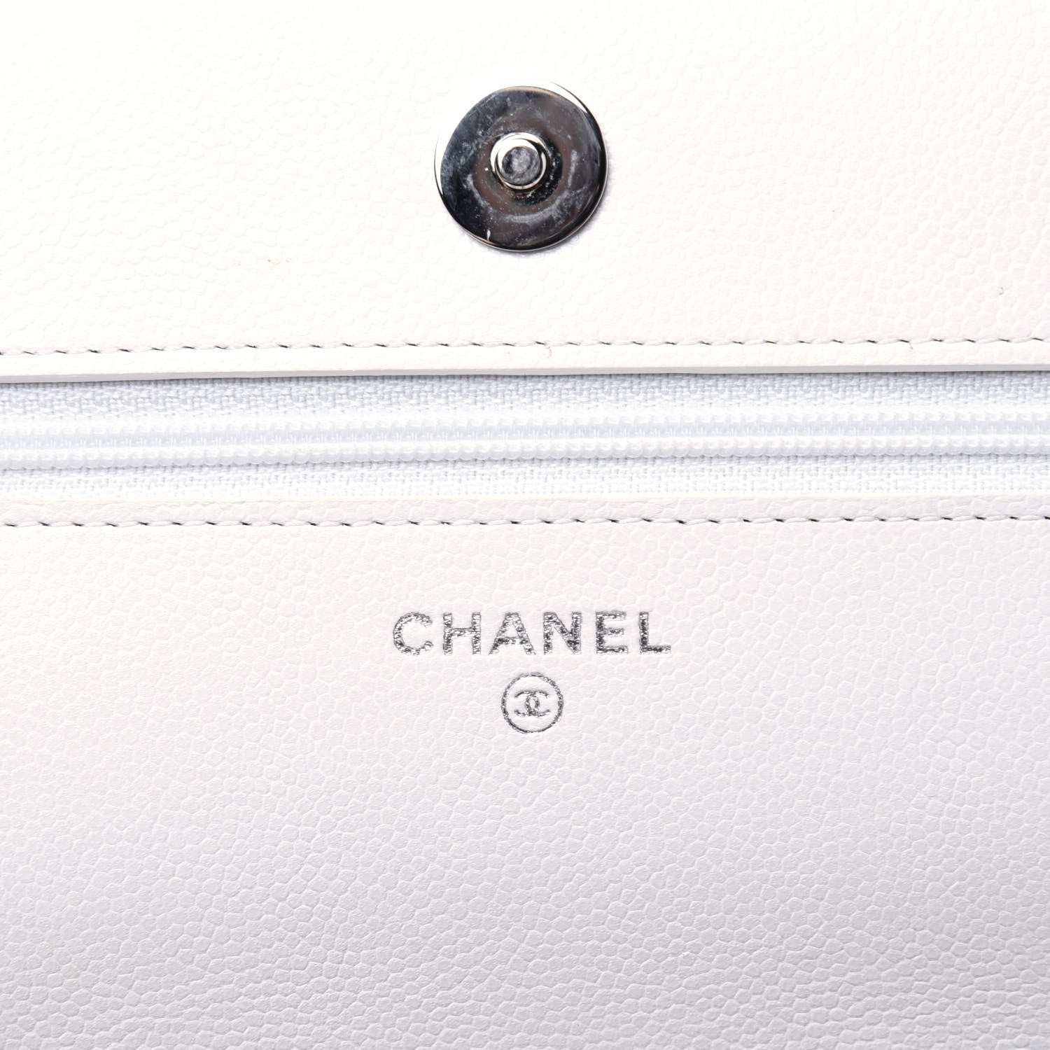 Chanel Caviar Quilted My Everything Wallet On Chain WOC White 6 of 17