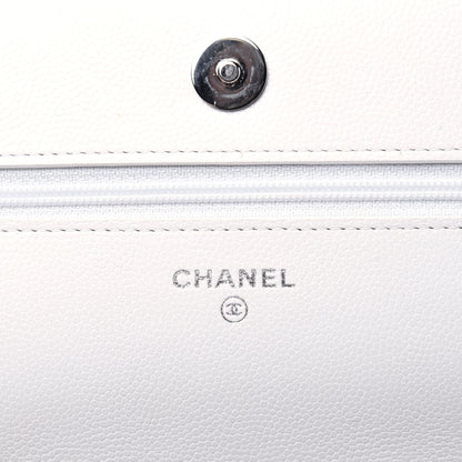 Chanel Caviar Quilted My Everything Wallet On Chain WOC White 6 of 17