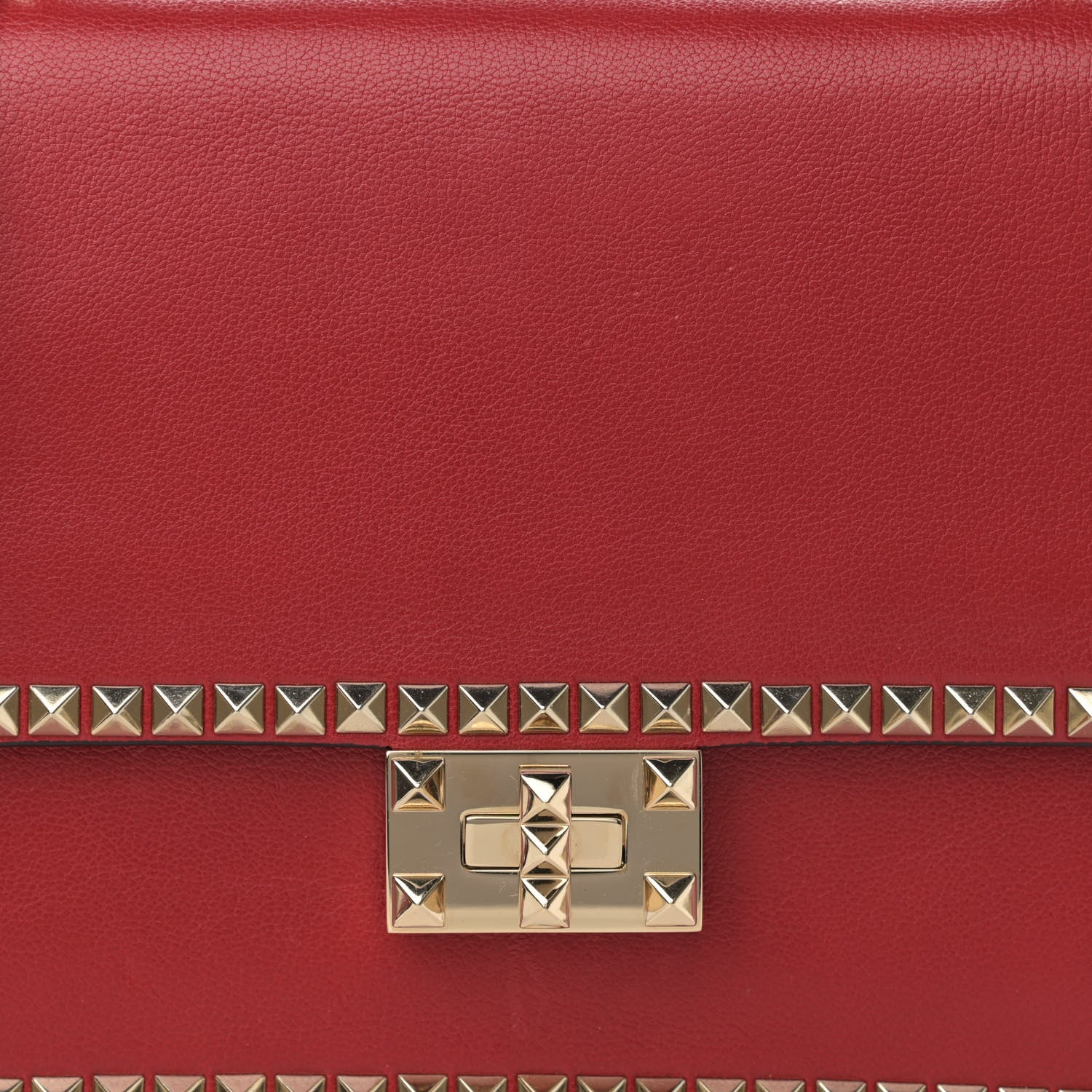 Valentino Garavani Buffalo Rockstud No Limit Top Handle Bag Red 8 of 12