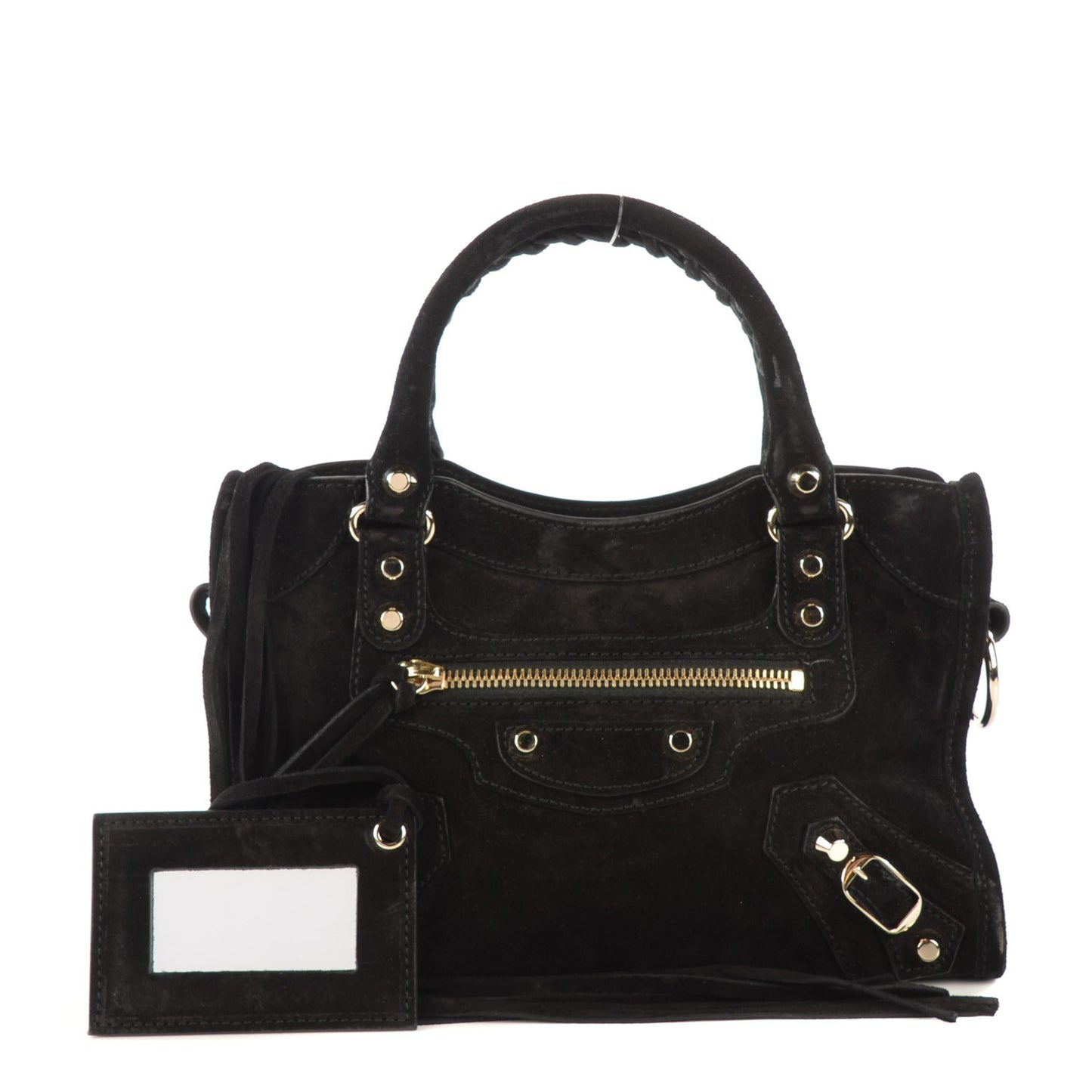 Baby Daim Suede Classic Gold Hardware Mini City Black
