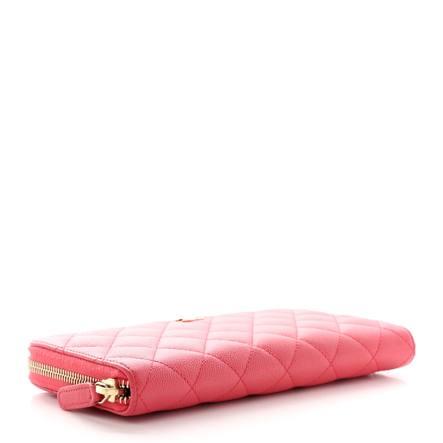 Chanel Caviar Quilted Medium Zip Around Wallet Dark Pink 4 of 15