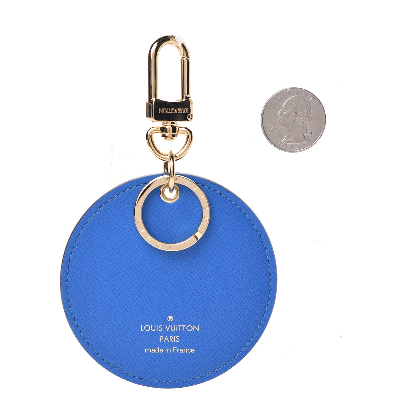 Monogram 2019 Christmas Animation Venice Bag Charm Key Ring Blue