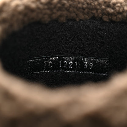 Louis Vuitton Suede Calfskin Shearling Snowdrop Flat Ankle Boot 39 Khaki 9 of 9