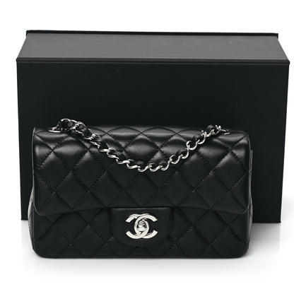 Chanel Lambskin Quilted Mini Rectangular Flap Black 11 of 11