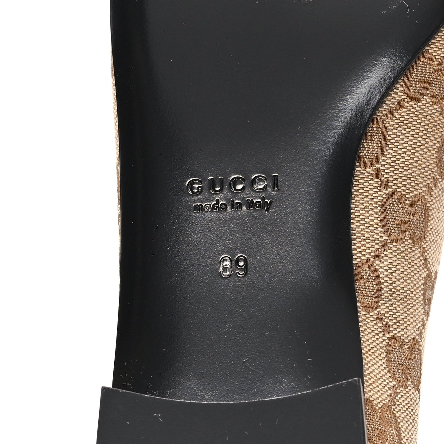 Monogram Horsebit Womens Werin Ballet Flat 39 Beige Ebony Cocoa